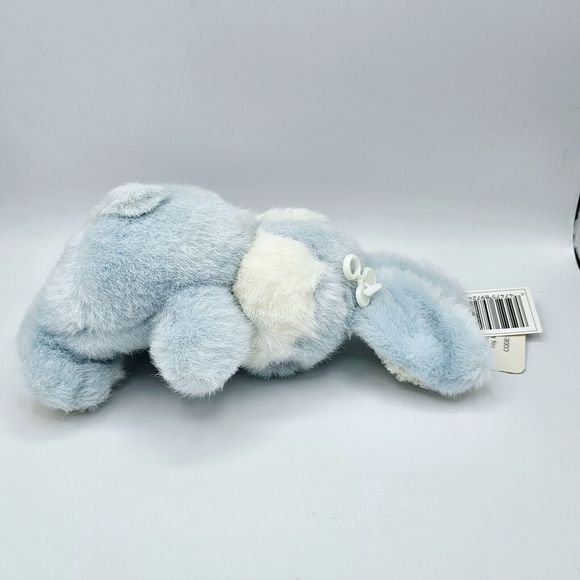 Kmart Bunny Rabbit Plush Easter Vintage 8" Blue Gingham Bow Blue Eyes Soft Toy - Picture 3 of 8